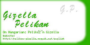 gizella pelikan business card